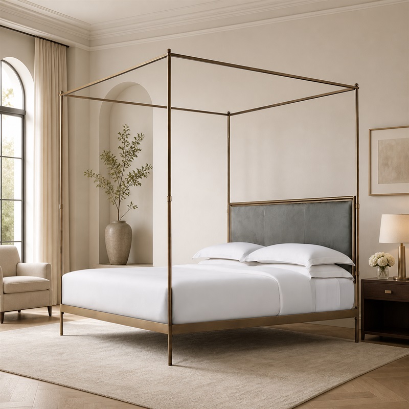 Canopy Bed Frame Metal Queen - xx-Modernes Queen-Size-Bettgestell im französischen Stil mit