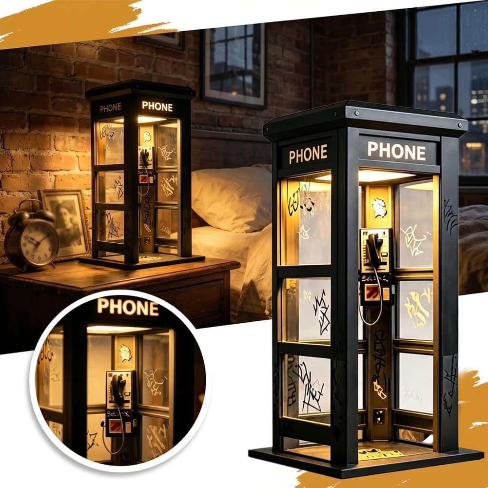 Bedroom Furniture - Retro Graffiti Telefonzellen-Tischlampe Mini Londoner Telefonbox