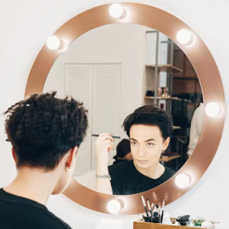 Dressing Table Vanity With Lighted Mirror - USB LED Hollywood Schminktischlampe Abnehmbare Make-up-Spiegel-Glühbirnen