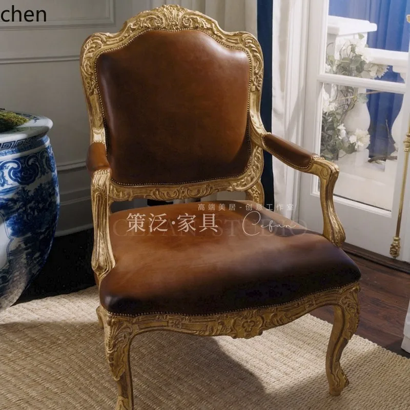 Chairs - TQH7.2 Schreibtischstuhl Vintage Distressed Sessel im