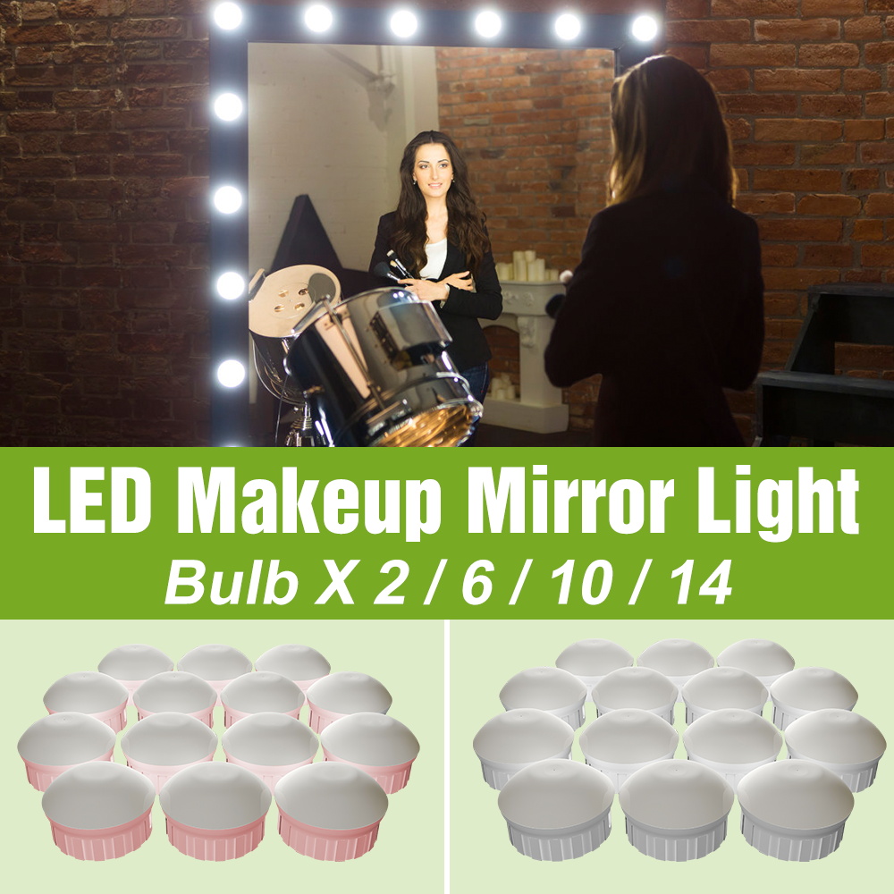 Dressing Table Vanity With Lighted Mirror - LED-Schminkspiegellampe 5V Schminktischleuchte USB Dimmbare Kosmetiklampe