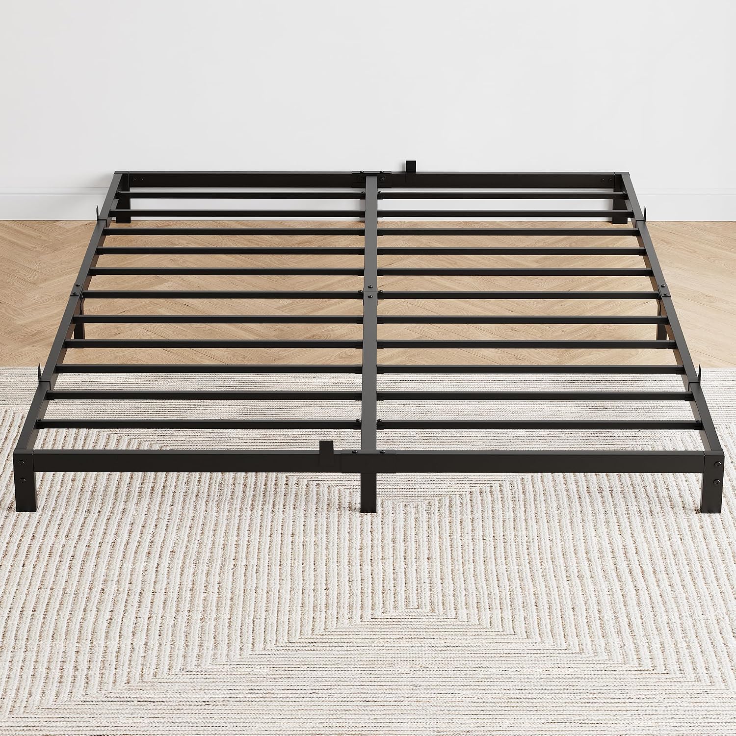 Canopy Bed Frame Metal Queen - Garvee 6 Zoll Schwerlast-Metall-Queensize-Bettgestell mit Stauraum