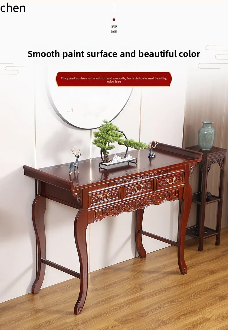 Tables - r5.20 Haushaltsaltar-Tisch, Ahnensaal, Buddha-Schrein, Tempel, Massivholz-Buddha-Nische,