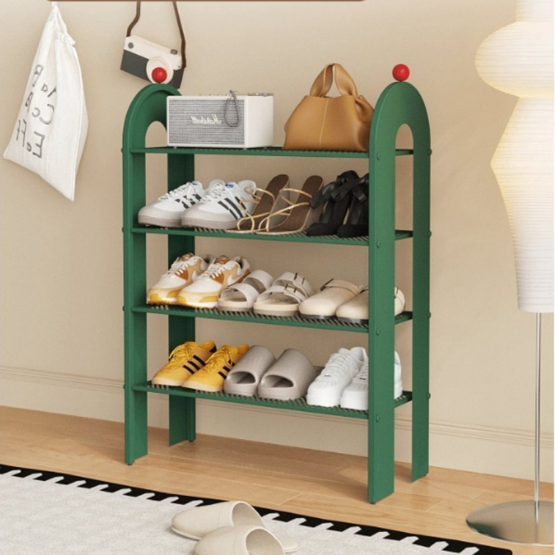 Shoe Rack Cabinet Narrow Entryway - Kreatives Schmales Schuhregal Mehrstöckiger Eisen-Schuhorganizer Platzsparendes