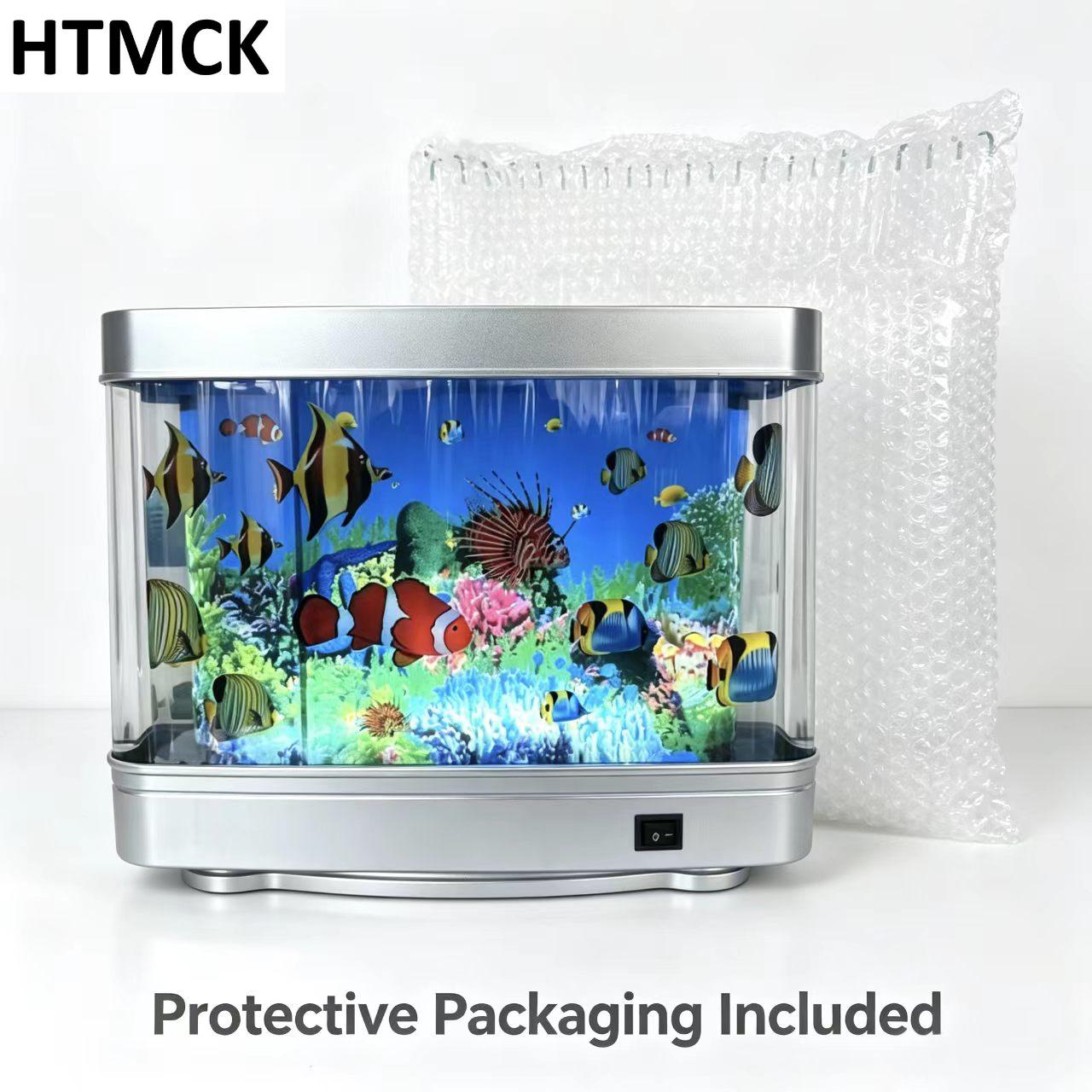 Floating Nightstand With Led Light - Tropische Fischbeckenlampen Künstliche Aquarium-Dekoration Virtueller Ozean