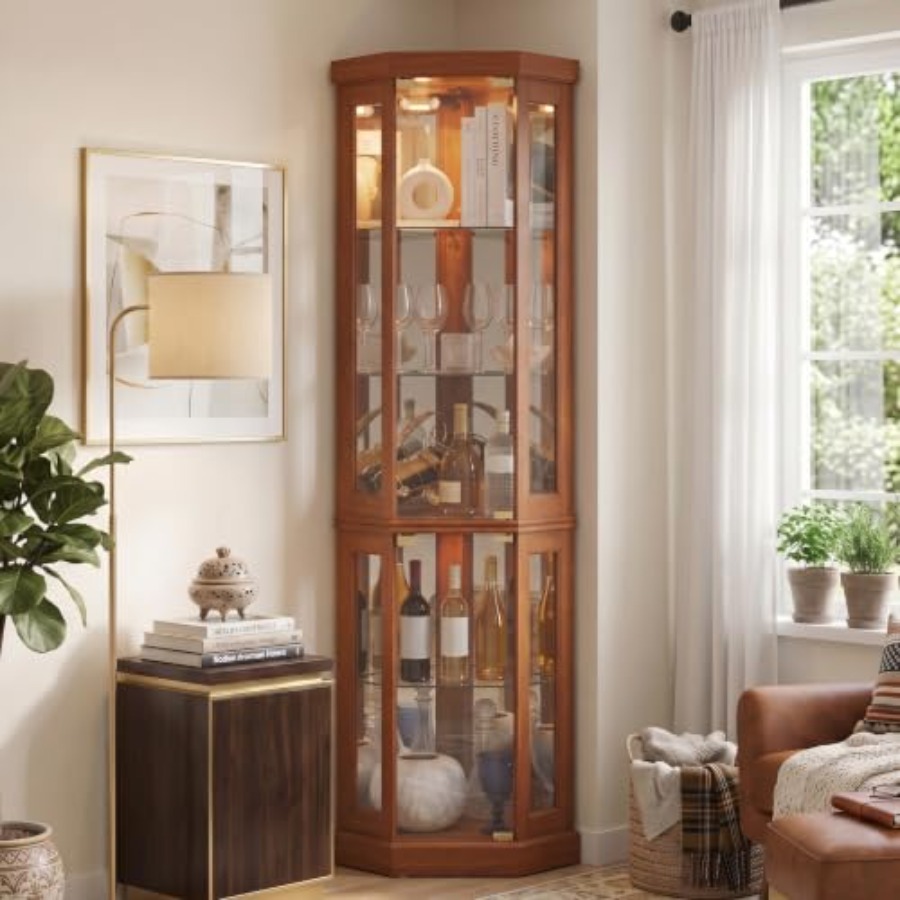 Storage - Eckvitrine für die Aufbewahrung von Spirituosen