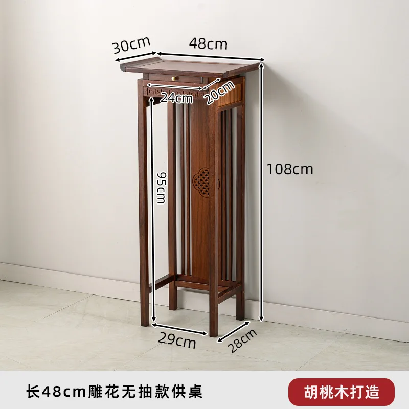 Tables - Walnuss-Opfertisch, Räuchertisch, buddhistische Nische für Zuhause,