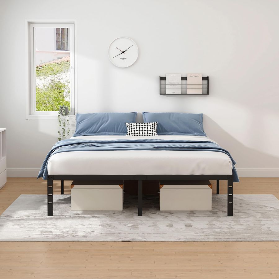 NEUES JETO Metallbettgestell,  – Canopy Bed Frame Metal Queen Bewertung und Preis