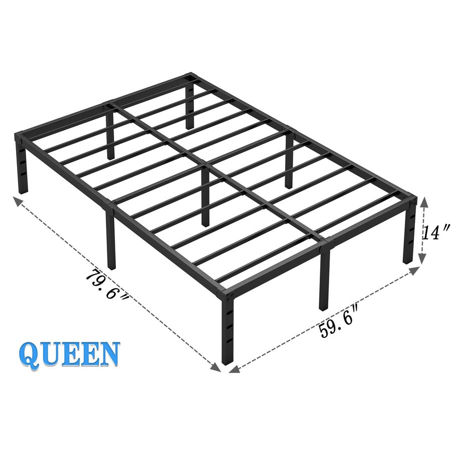 NEUES JETO Metallbettgestell,  – Canopy Bed Frame Metal Queen Bewertung und Preis