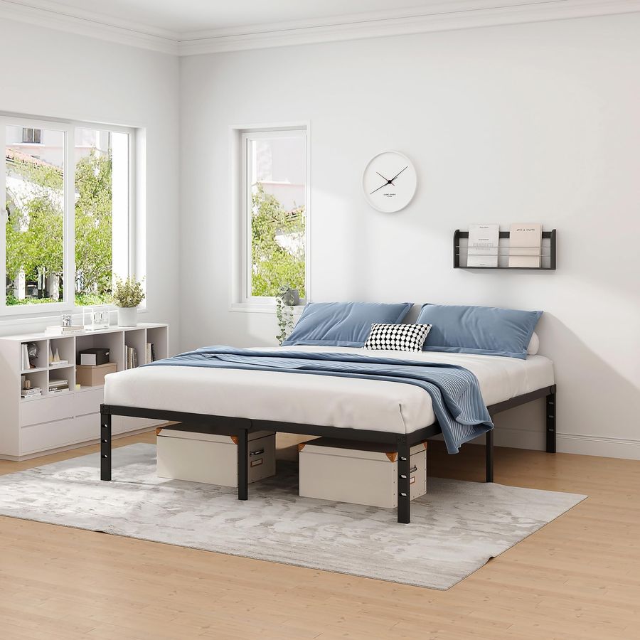 NEUES JETO Metallbettgestell,  – Canopy Bed Frame Metal Queen Bewertung und Preis