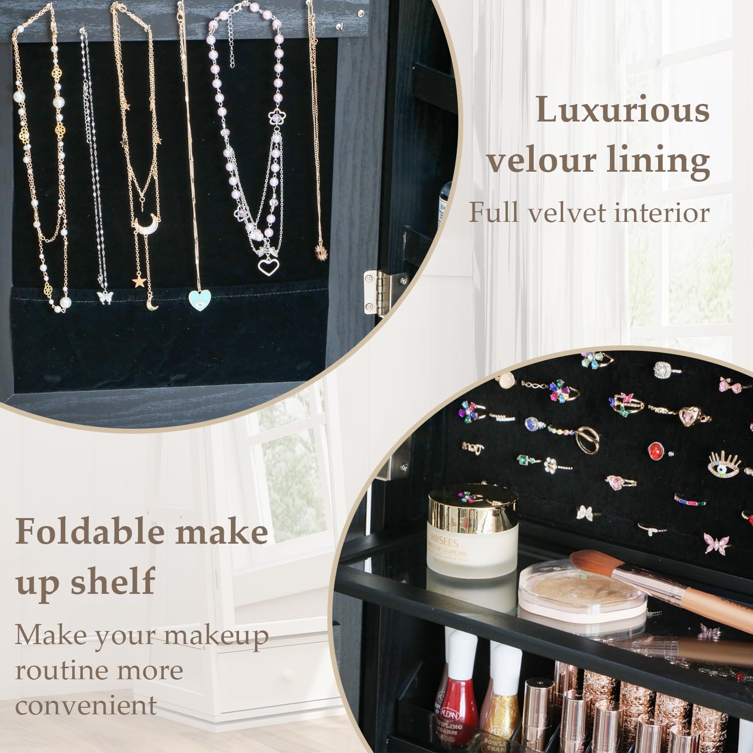 Stehender Schmuckschrank in vo – Full Length Mirror Jewelry Armoire Bewertung und Preis