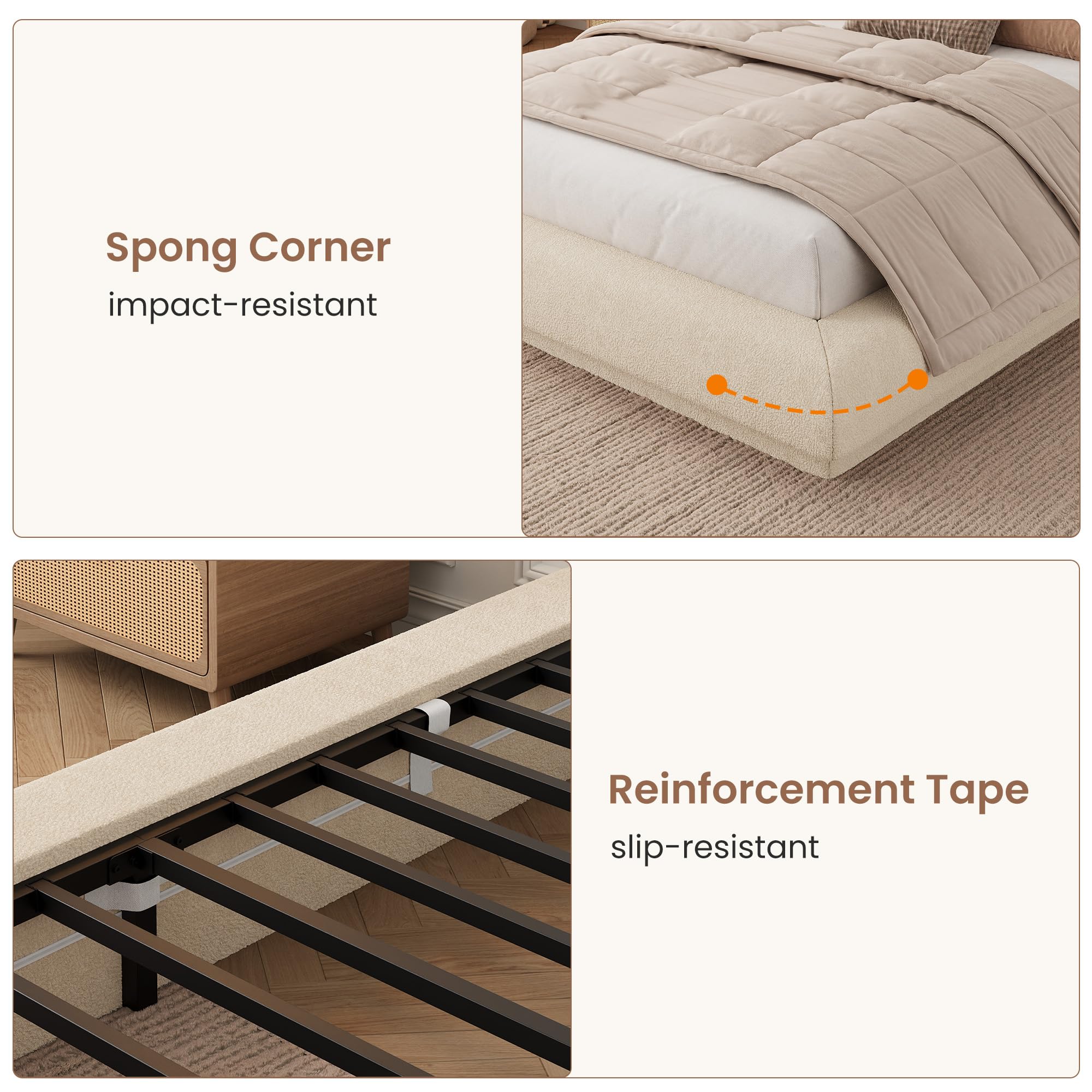 Full Queen King Cloud-Plattfor – Canopy Bed Frame Metal Queen Bewertung und Preis