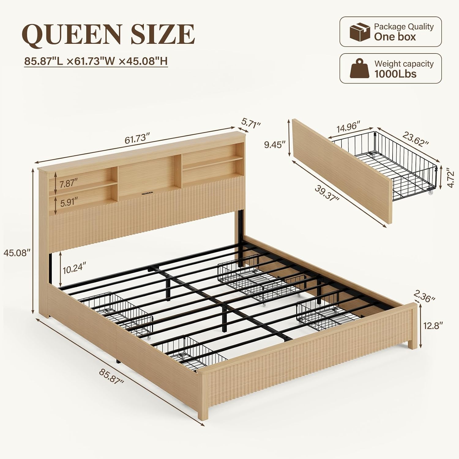 Queen-Size-Bettgestell mit 4 A – Canopy Bed Frame Metal Queen Bewertung und Preis