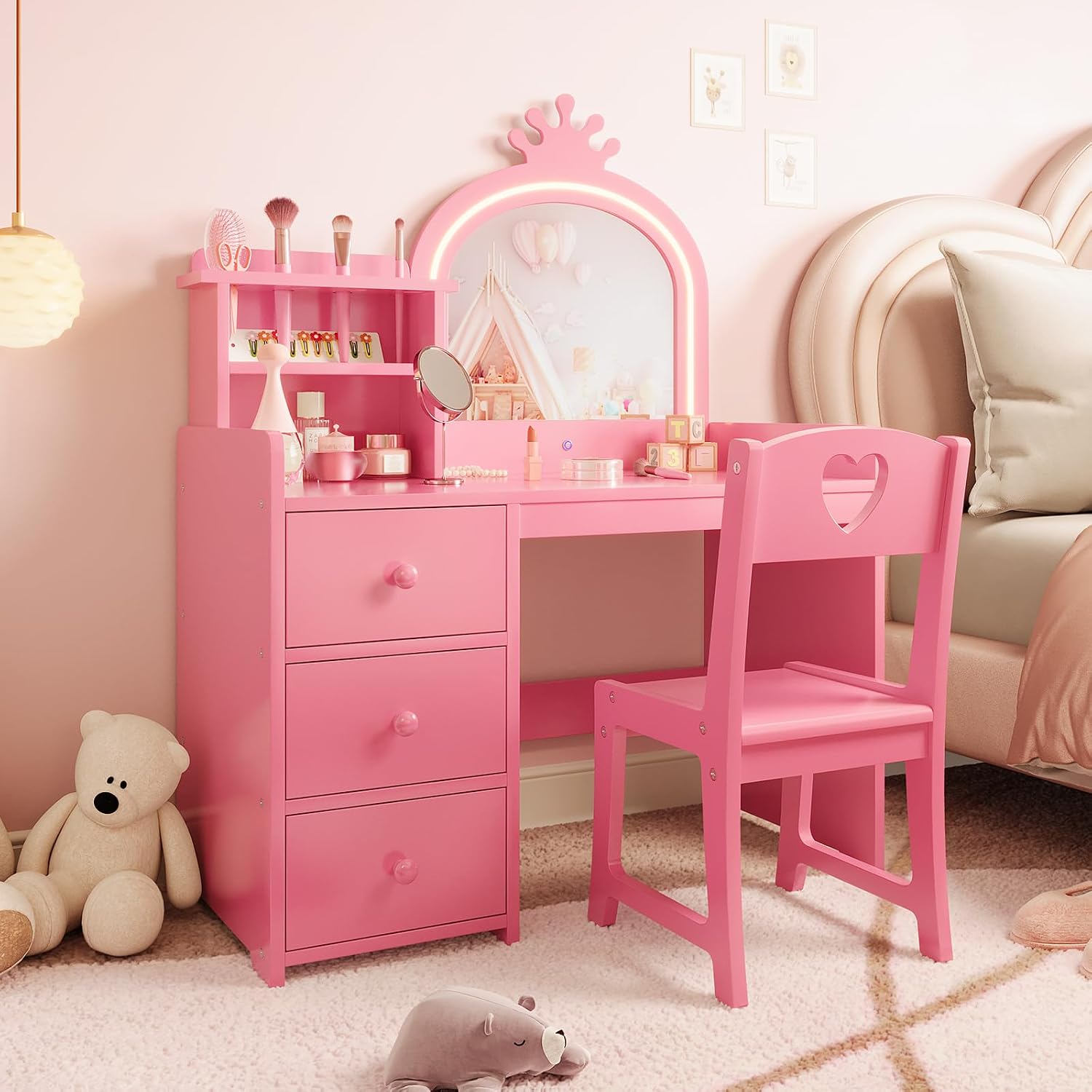 Kinderschminktisch mit beleuch – Dressing Table Vanity With Lighted Mirror Bewertung und Preis