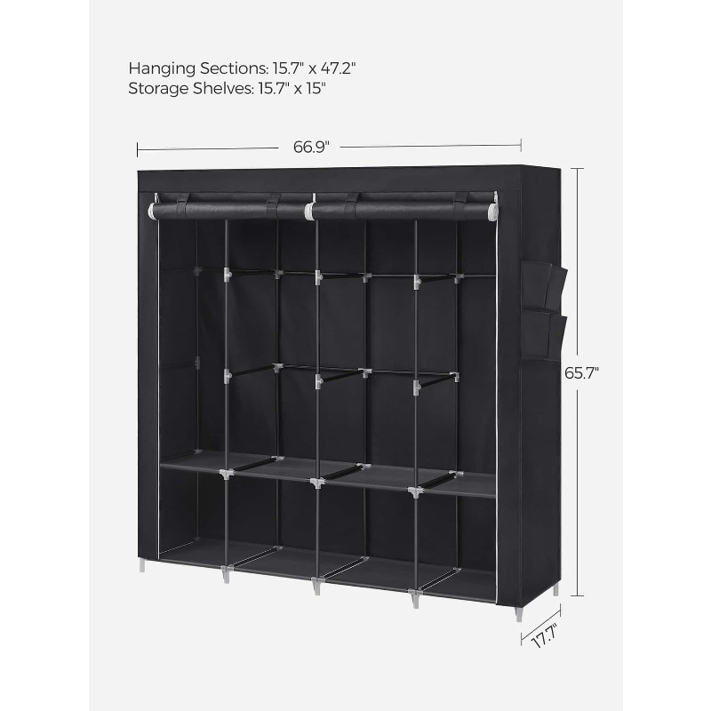 Tragbarer Kleiderschrank, Gard – Wardrobe Closet Portable Fabric Cover Bewertung und Preis