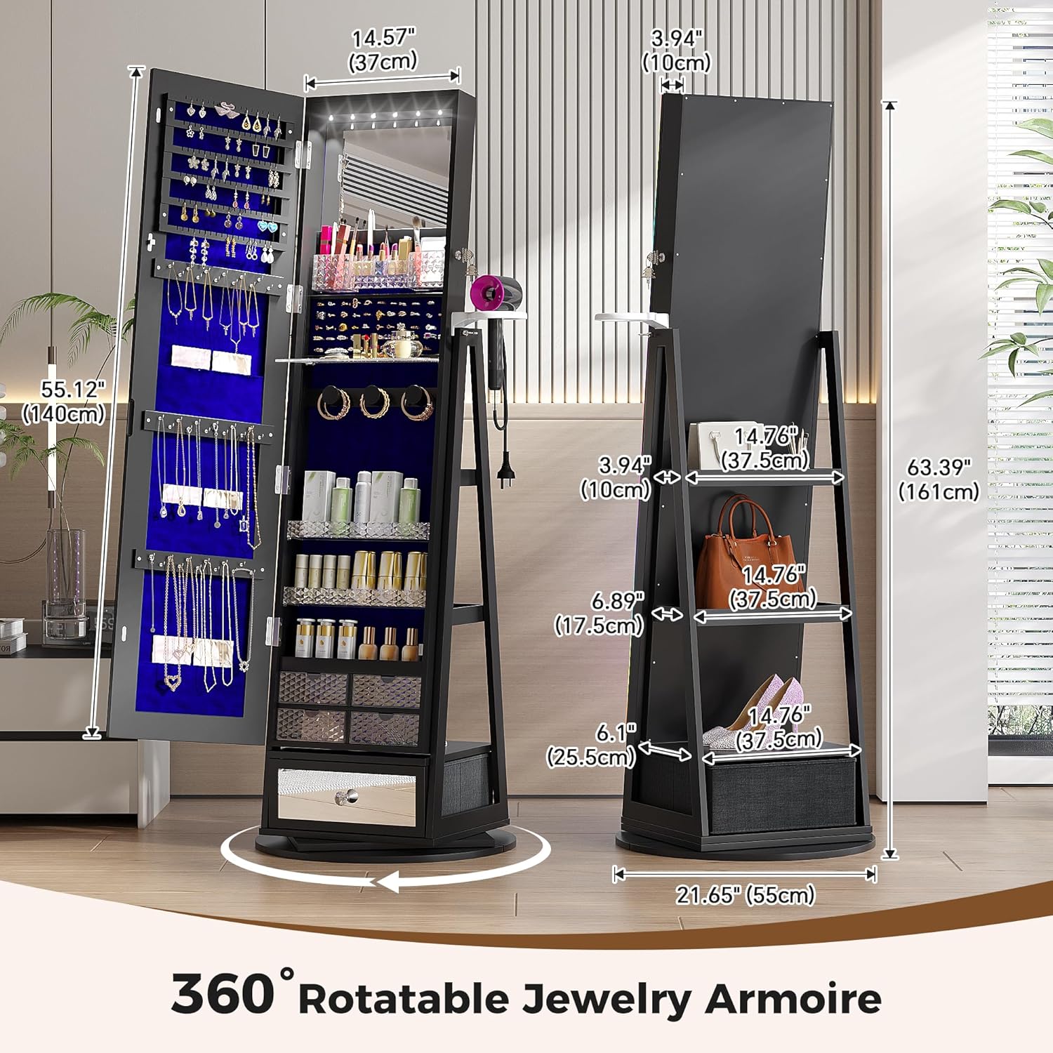Schmuckaufbewahrungsschrank mi – Full Length Mirror Jewelry Armoire Bewertung und Preis