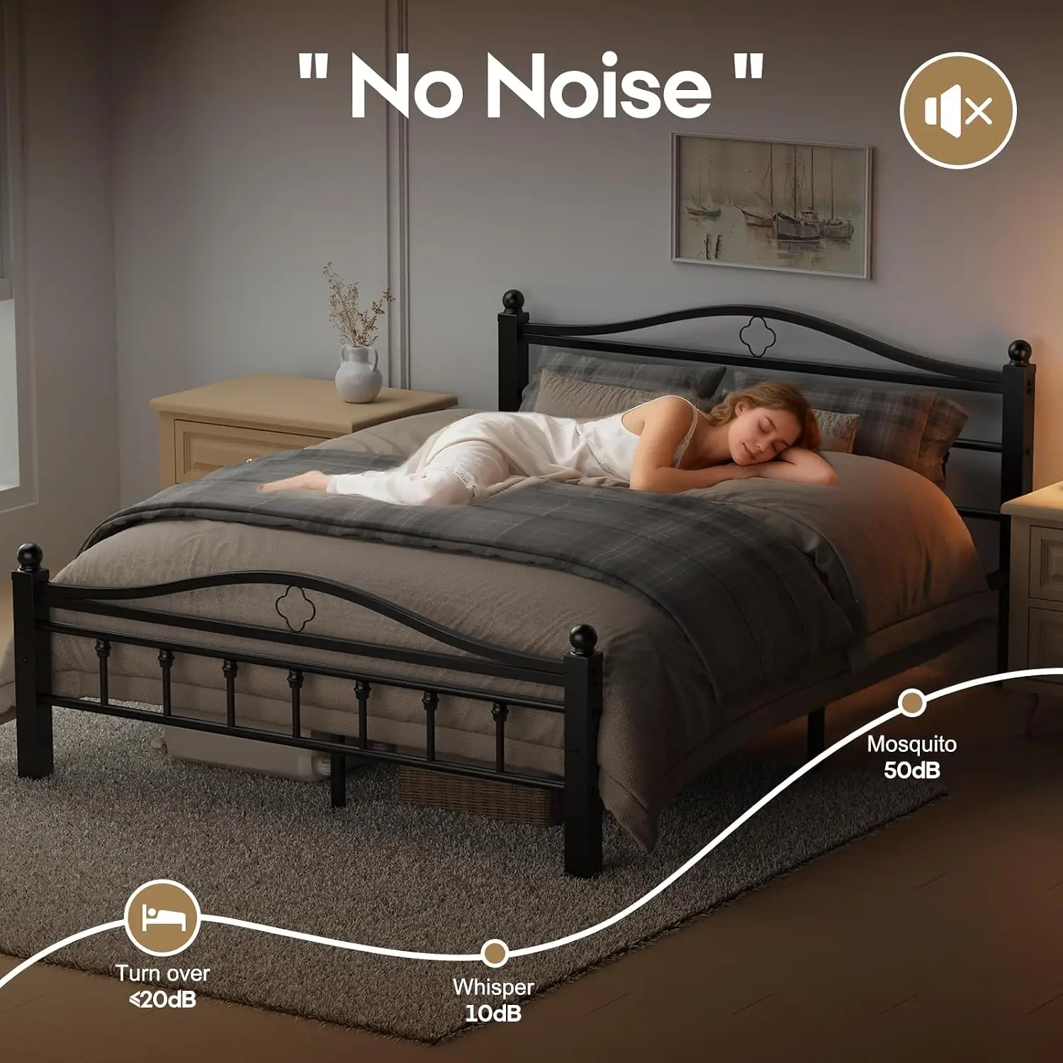 Queen-Metallbettgestell mit Ko – Canopy Bed Frame Metal Queen Bewertung und Preis