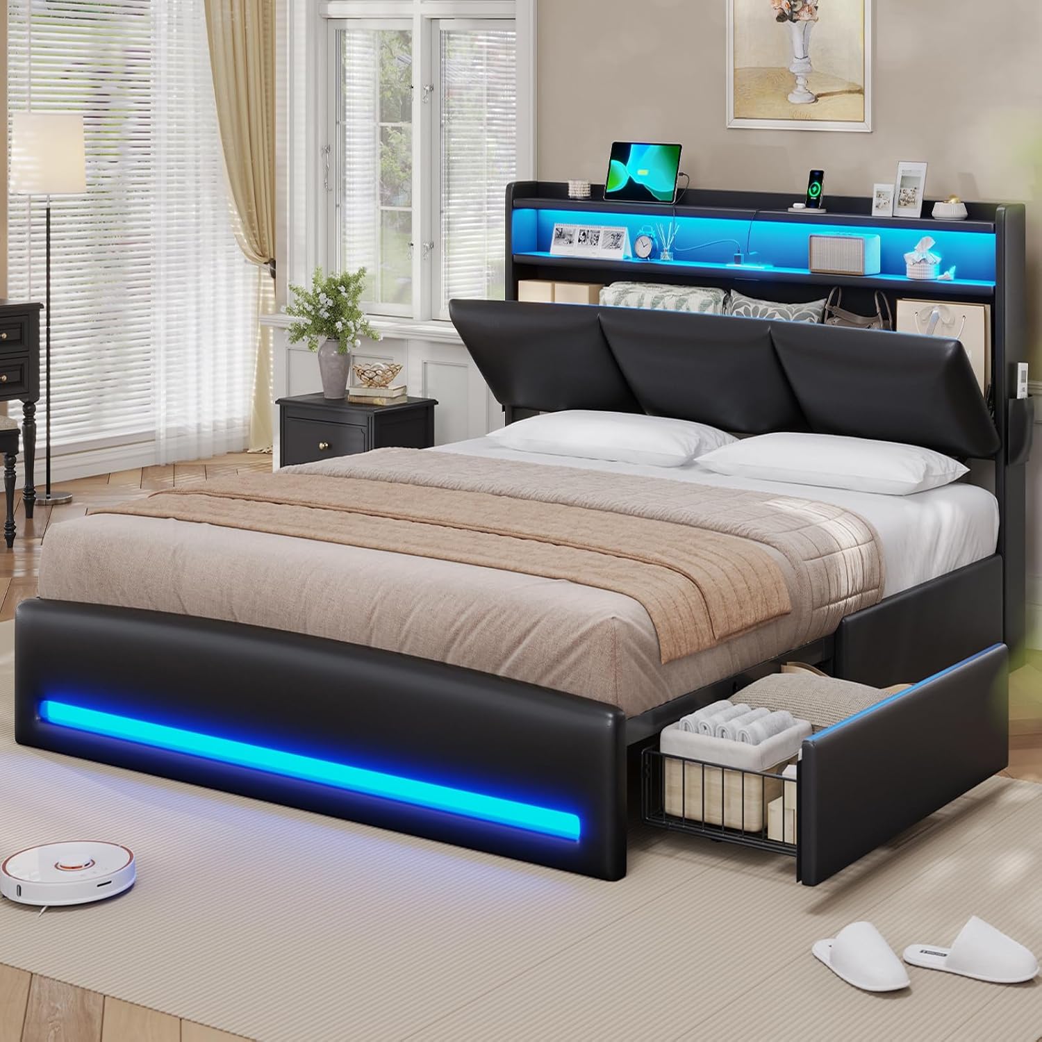 Queensize-Bettgestell mit Stau – Canopy Bed Frame Metal Queen Bewertung und Preis