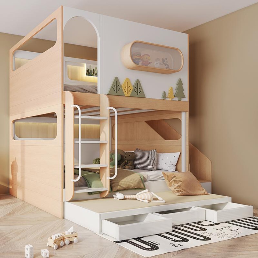 Raumkapsel-Baumhaus-Etagenbett – Bunk Bed With Stairs And Slide Bewertung und Preis