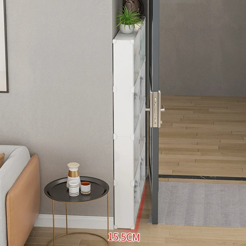 ‌ Schuhregal ohne Bohren über  – Shoe Rack Cabinet Narrow Entryway Bewertung und Preis