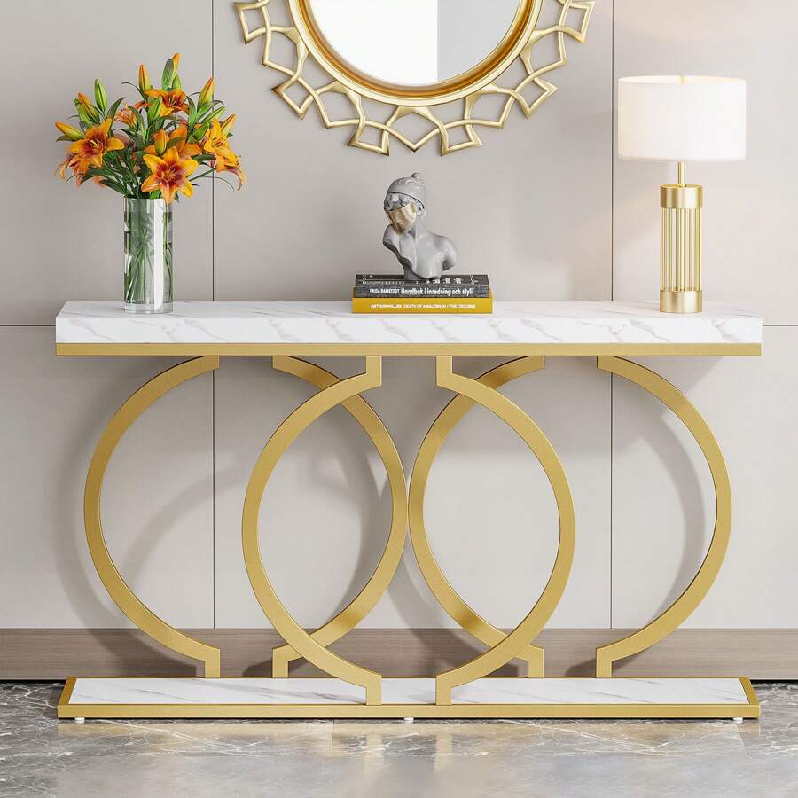 Moderner Goldener Konsolentisc – Tables Bewertung und Preis