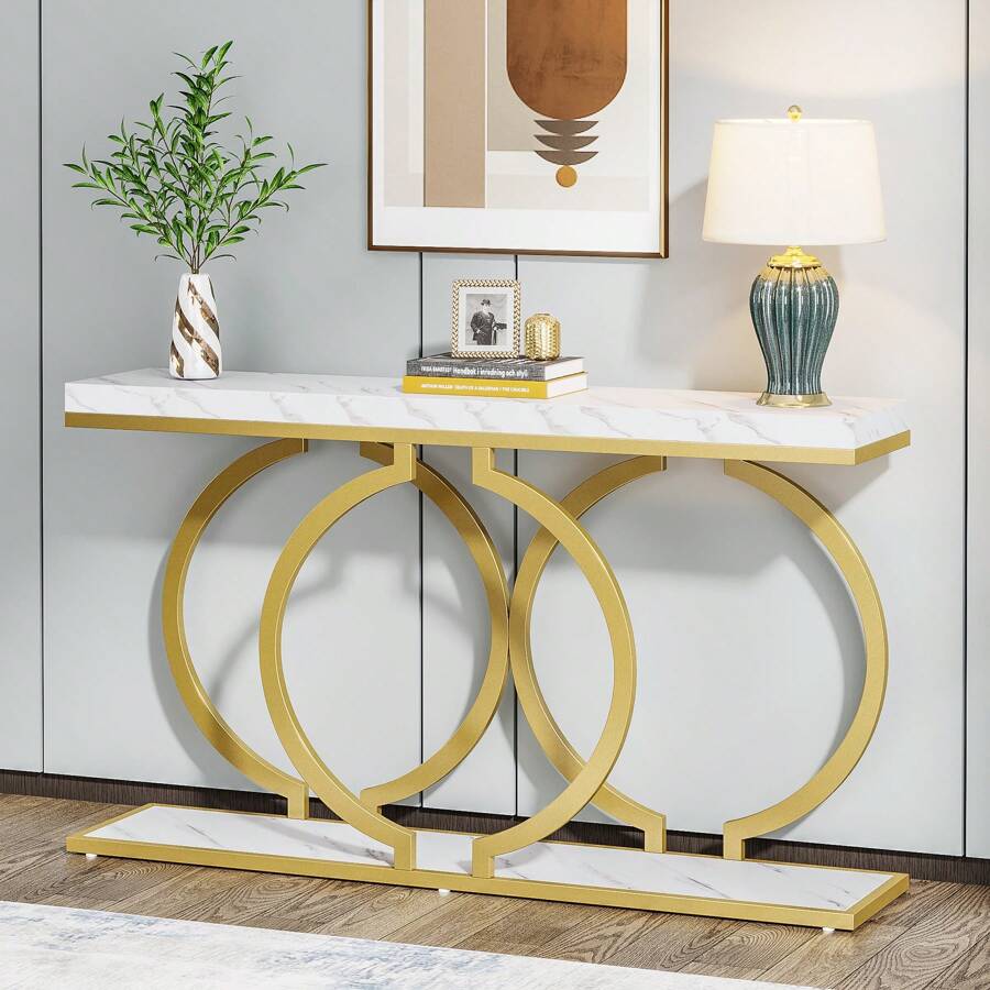 Moderner Goldener Konsolentisc – Tables Bewertung und Preis