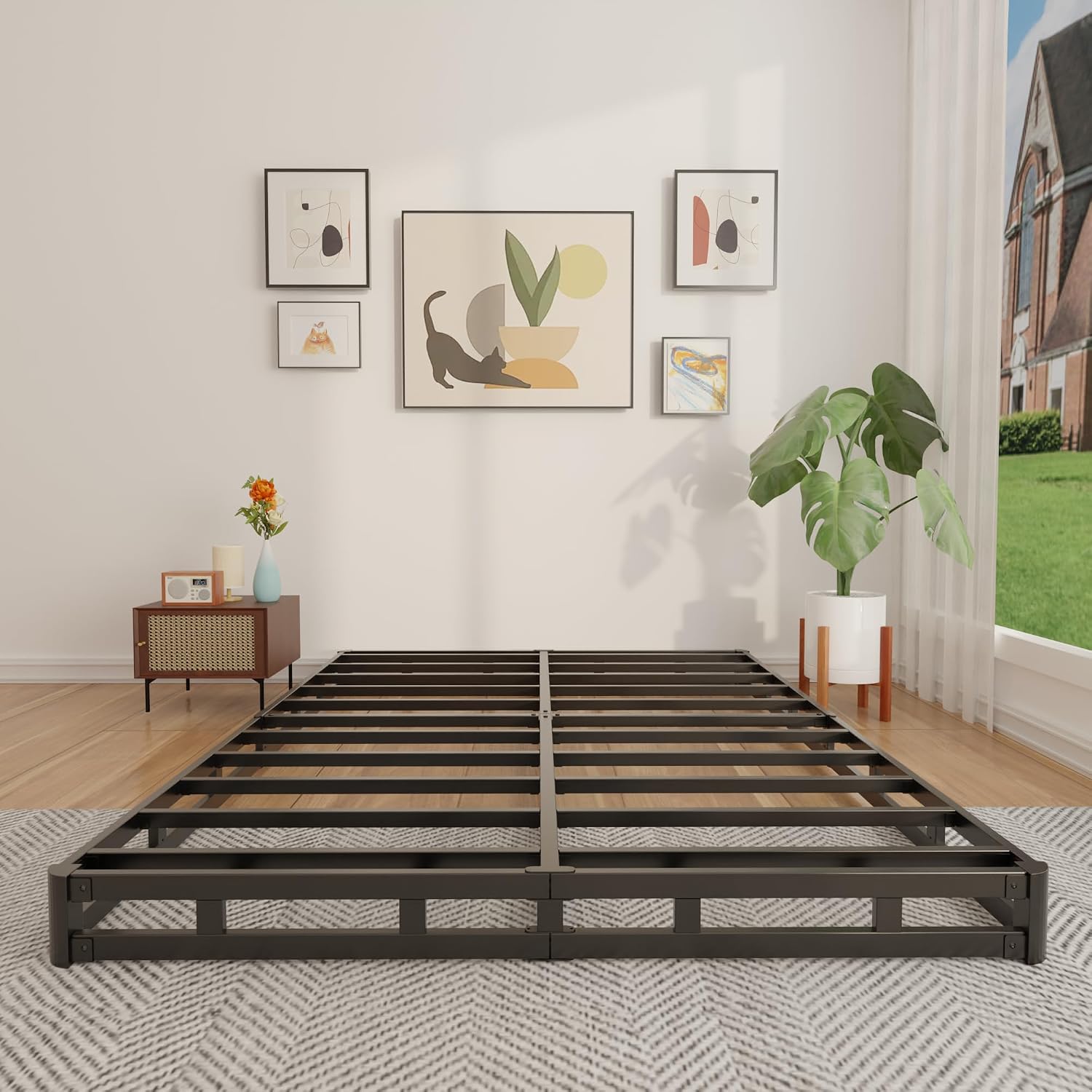 4 Zoll Queen Boxspring mit nie – Canopy Bed Frame Metal Queen Bewertung und Preis