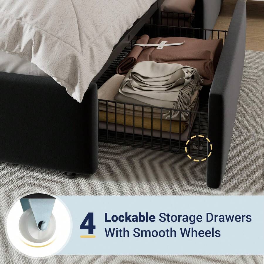 Plattformbettgestell in den Gr – King Size Bed Frame With Storage Drawers Bewertung und Preis