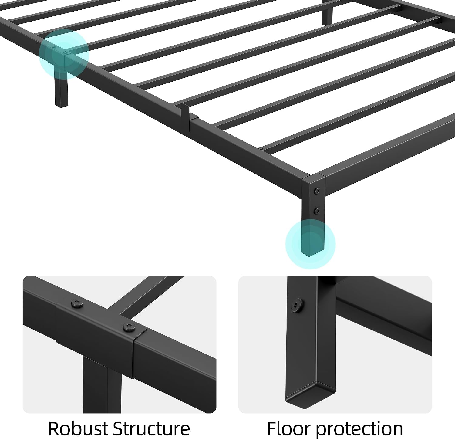 6-Zoll-Bettgestell aus robuste – Canopy Bed Frame Metal Queen Bewertung und Preis