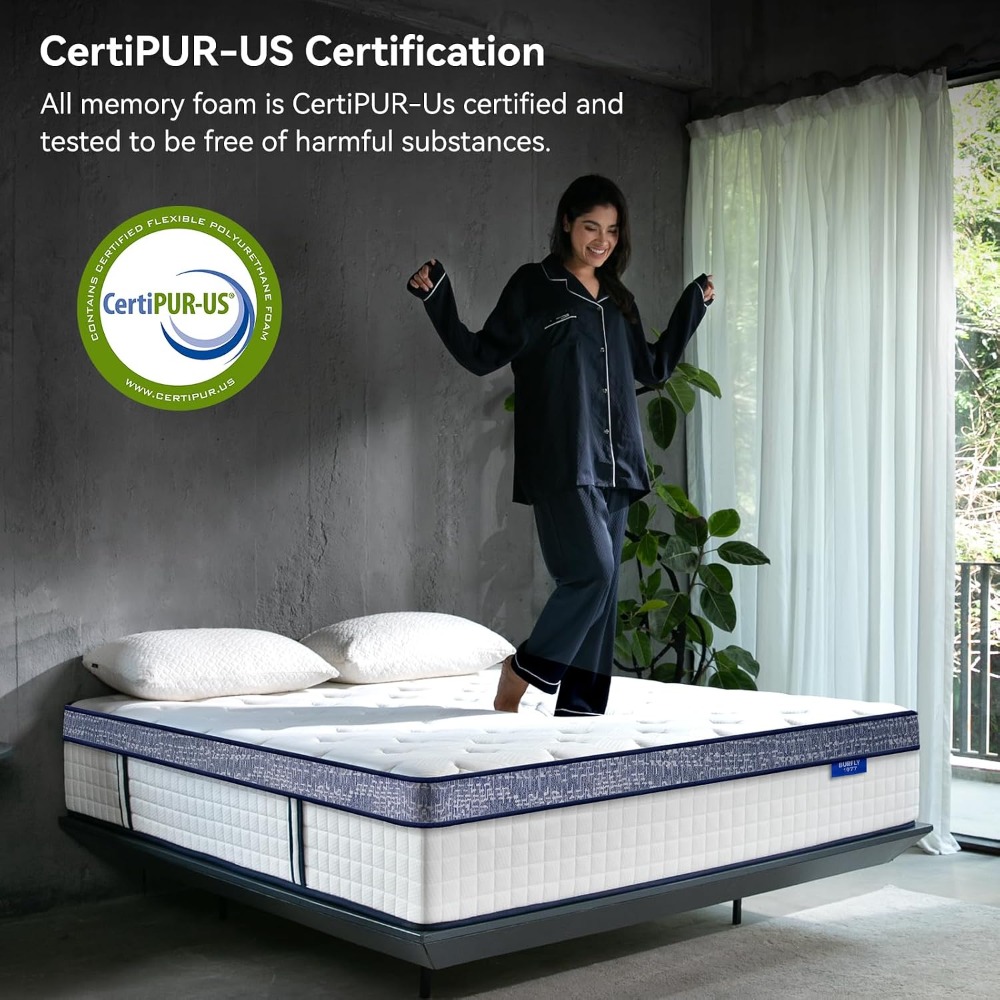 Queen-Matratze, 12 Zoll Hybrid – Memory Foam Mattress In A Box Queen Bewertung und Preis